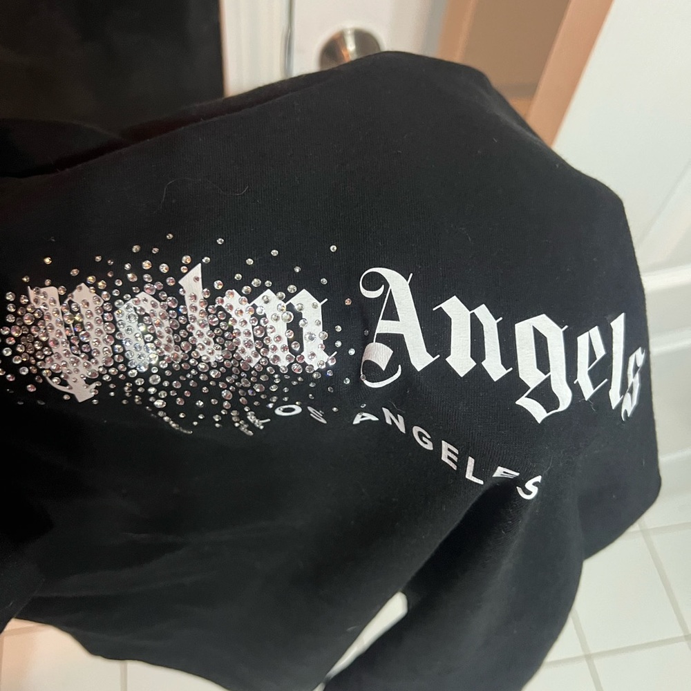 Palm angels rhinestone oversized tee